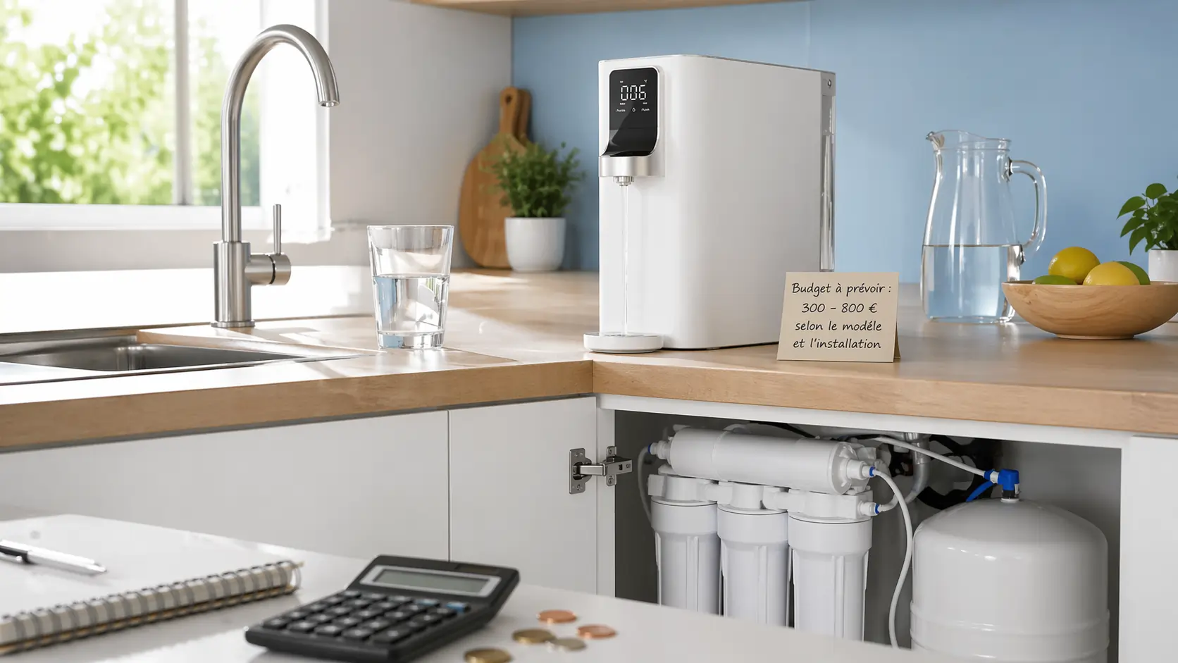 Prix d’un osmoseur domestique dans une cuisine moderne