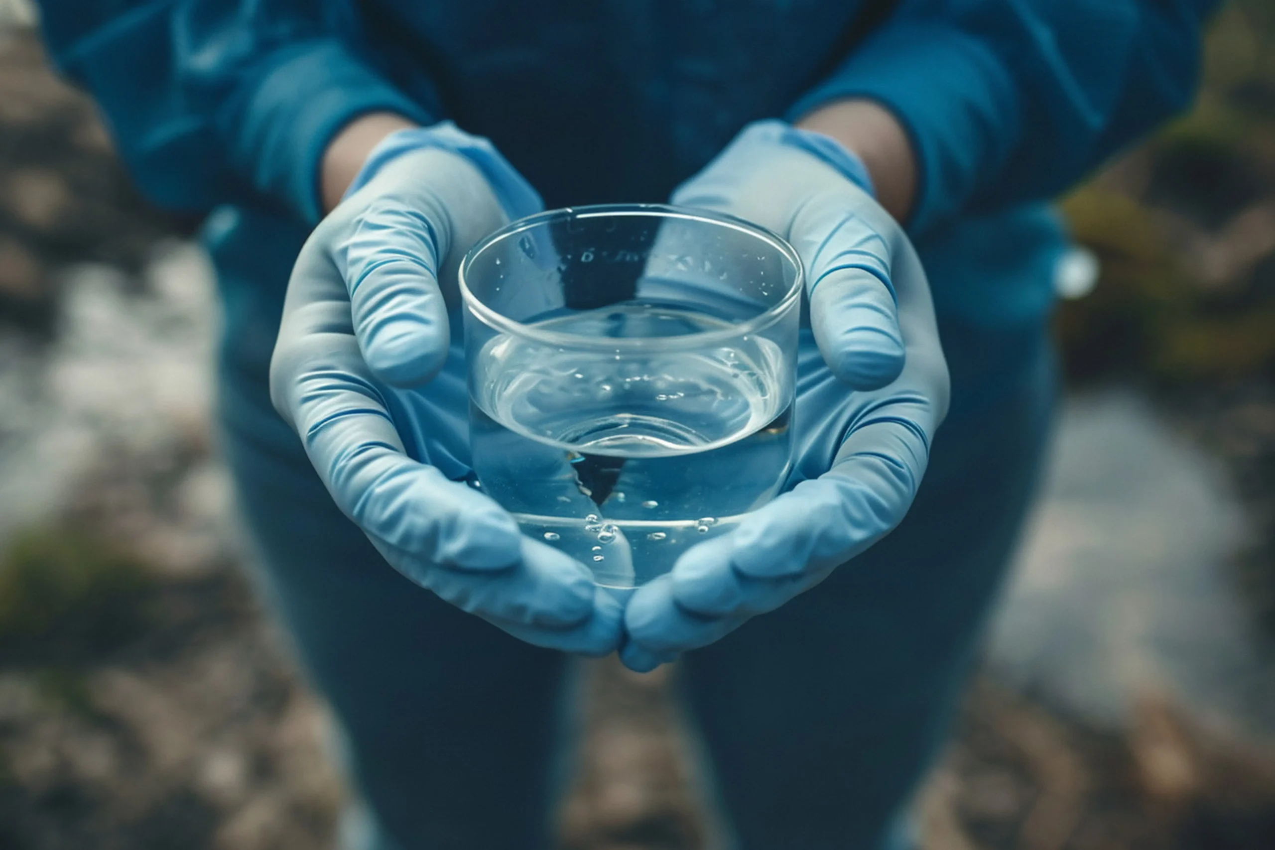 Verre d’eau filtrée dans une cuisine lumineuse